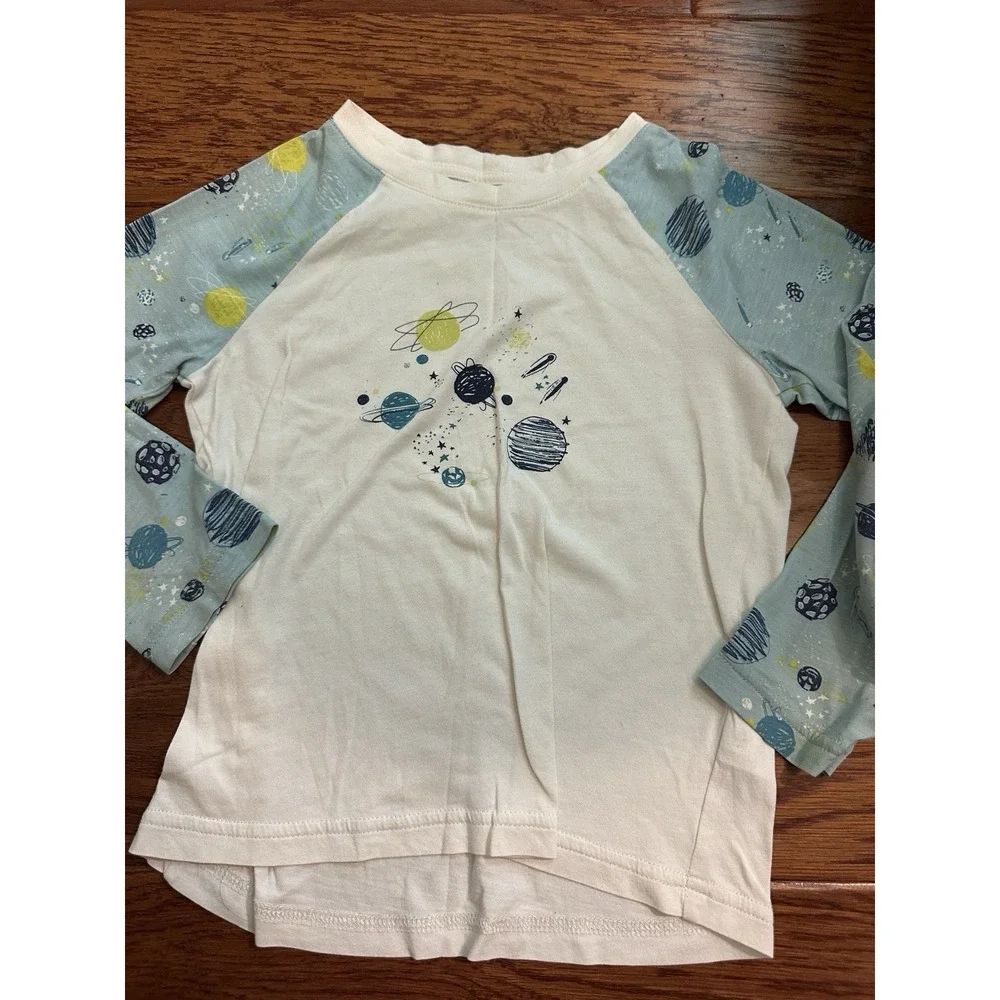 Garnet Hill Kids Medium M Space Planets Solar System Pajama Set